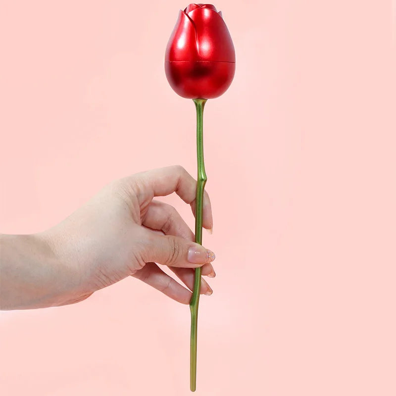 Collier Pendentif Cœur Rouge avec Coffret Fleur