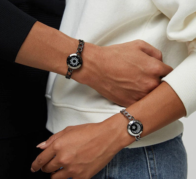 Ensemble de bracelets tactiles Soleil et Lune