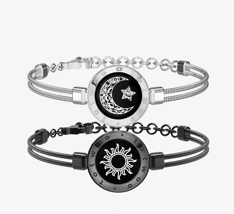 Ensemble de bracelets tactiles Soleil et Lune