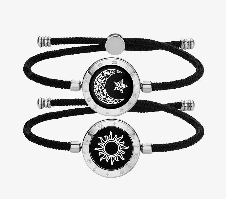 Ensemble de bracelets tactiles Soleil et Lune