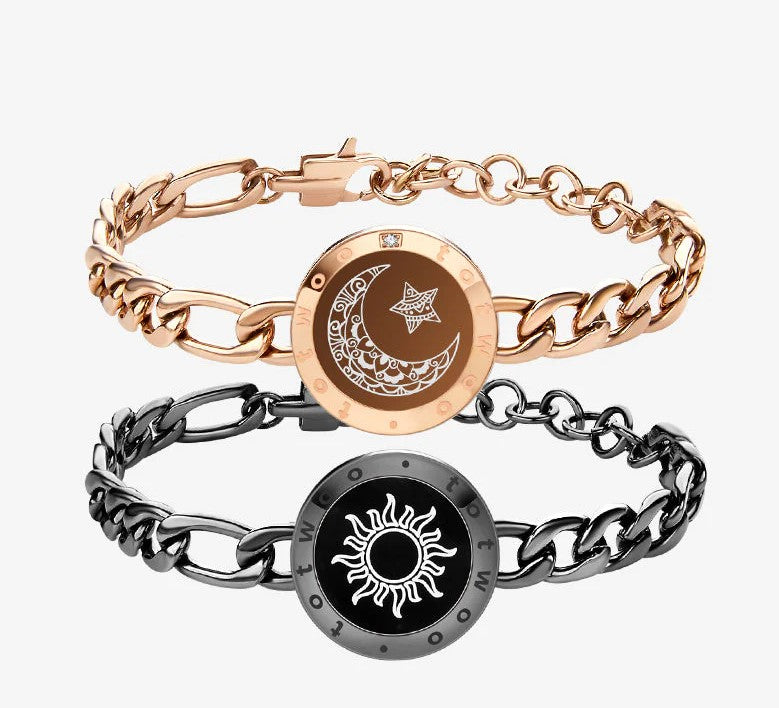 Ensemble de bracelets tactiles Soleil et Lune