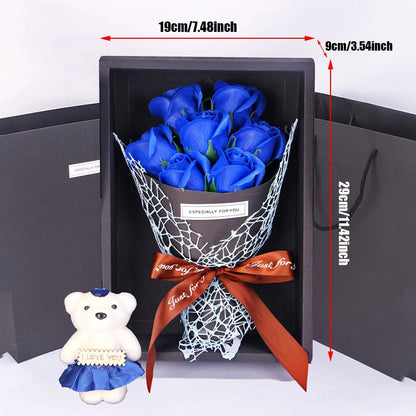 Bouquet de fleurs artificielles, idée cadeau élégante et romantique pour la Saint-Valentin